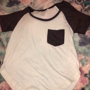 Pacsun maroon and cream shirt